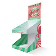 PLV de comptoir 2 niveaux BIKOM Présentoirs en carton