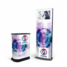 Totem vidéo19" + comptoir BIKOM Totem vidéo