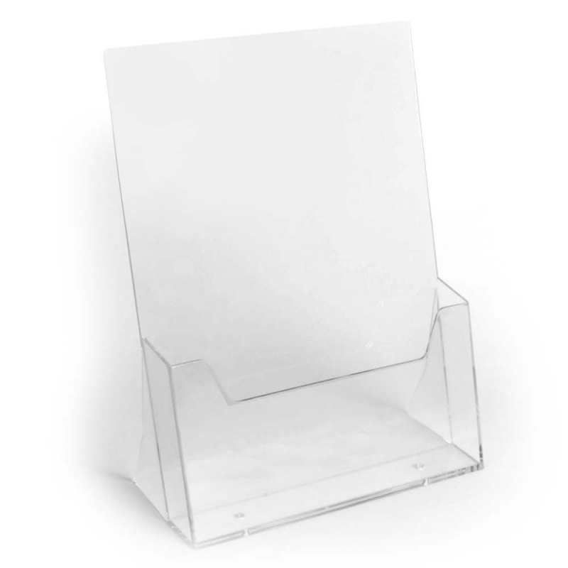 Porte-brochures A4 pléxi BIKOM Présentoir en métal ou plexiglass