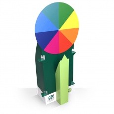 Roue de la fortune en carton BIKOM Roue de la fortune