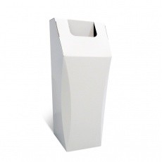 Poubelle en carton, 50L, personnalisable, ouverture large BIKOM Poubelle et corbeille en carton