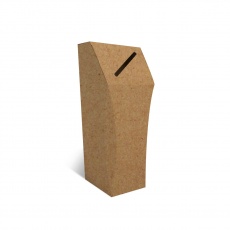 Poubelle en carton 50L, personnalisable, ouverture étroite BIKOM Poubelle et corbeille en carton