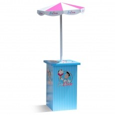 fabricant_plv_Comptoir avec parasol en carton