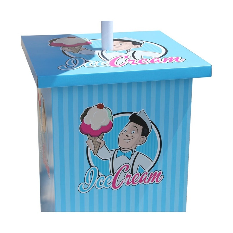 fabricant_plv_Comptoir avec parasol en carton