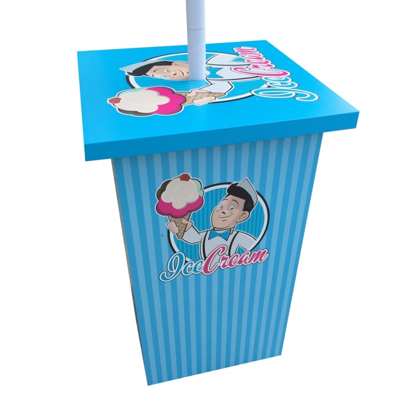 fabricant_plv_Comptoir avec parasol en carton