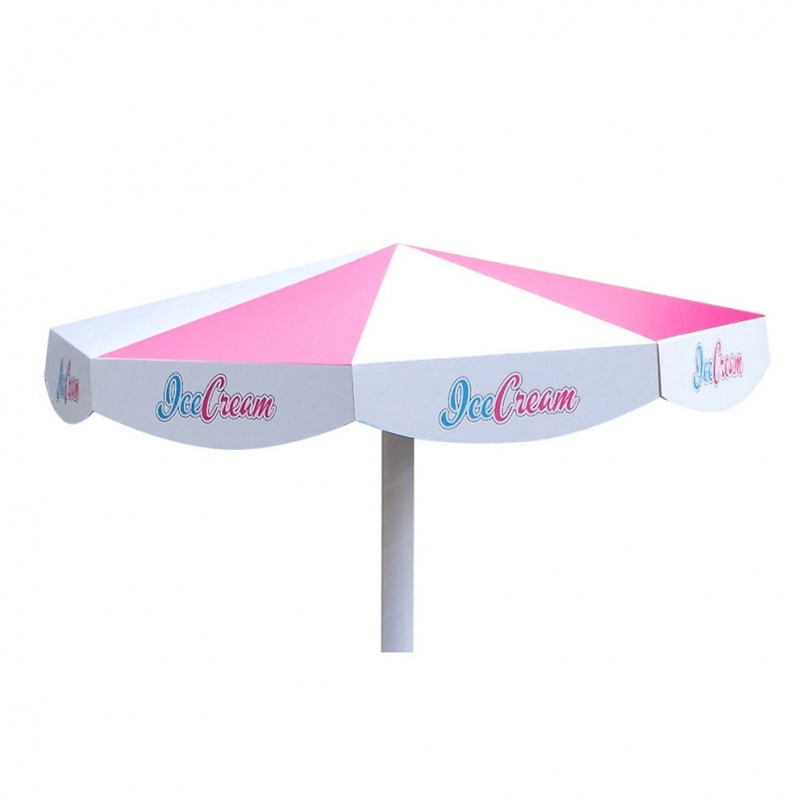 fabricant_plv_Comptoir avec parasol en carton