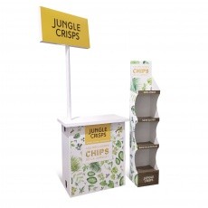Kit comptoir en carton + plv de sol BIKOM Accueil