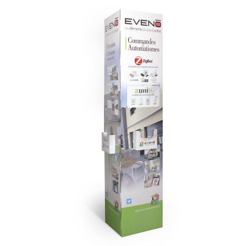 Totem publicitaire carré 45x200cm  Accueil