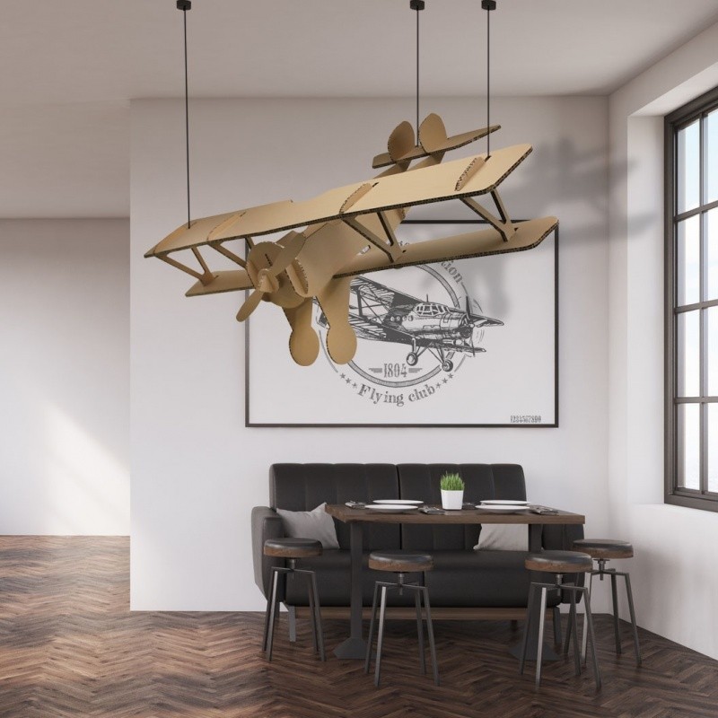 mobilier-en-carton-Avion en carton géant