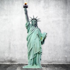 Statue de la libertée en silhouette