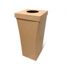 Poubelle en carton recyclé 100L, personnalisable BIKOM Poubelle et corbeille en carton