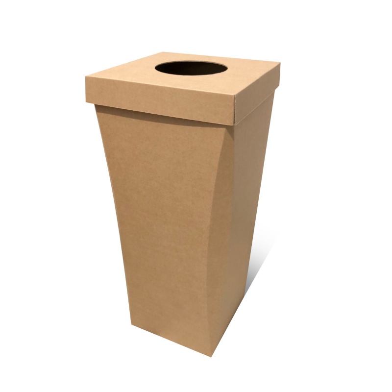 Poubelle en carton recyclé 100L, personnalisable BIKOM Poubelle et corbeille en carton