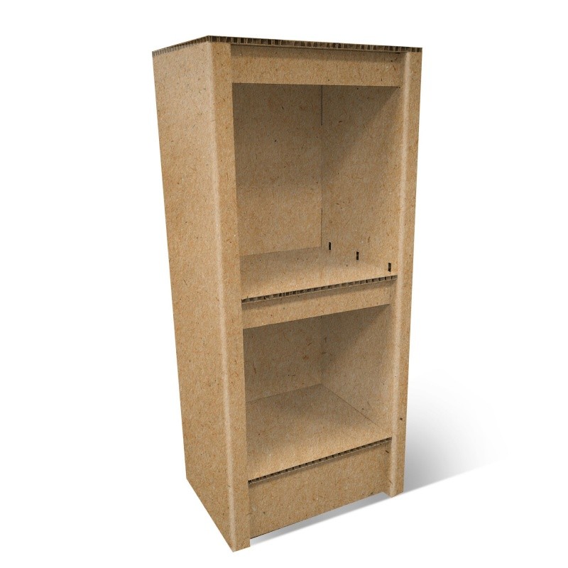 fabricant_plv_Demi colonne en carton étagère
