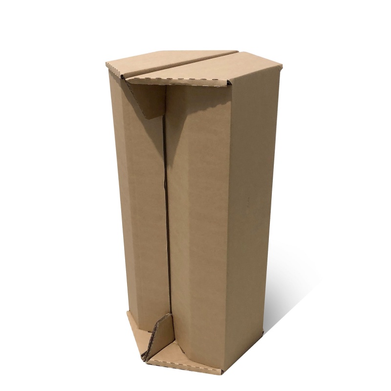 mobilier-en-carton-Tabouret haut en carton naturel