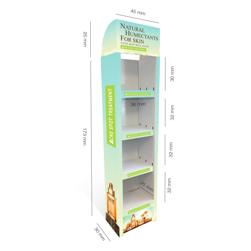 fabricant_plv_Colonne en carton - 4 étagères - Meubles PLV