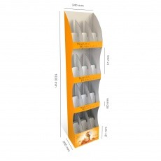 PLV Colonne arrondie 4 étagères