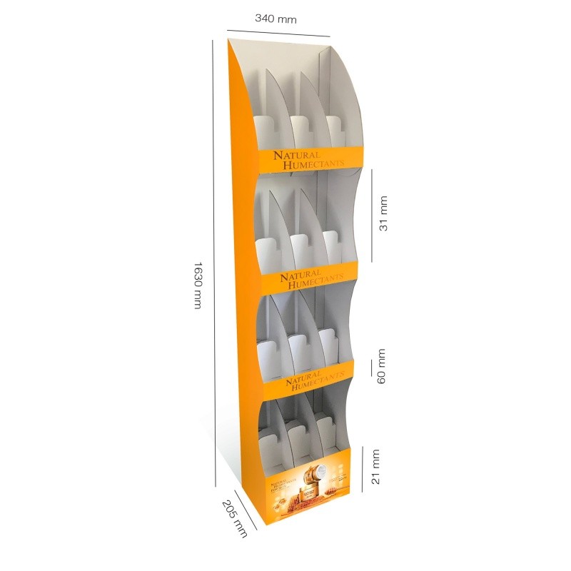 fabricant_plv_PLV Colonne arrondie 4 étagères
