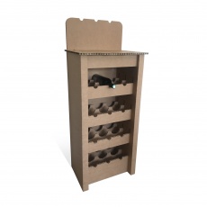 fabricant_plv_Meuble range bouteilles sur-mesure en carton