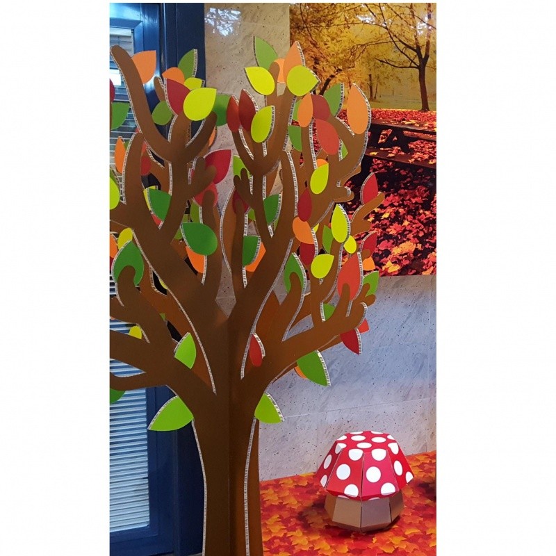 Arbre en carton imprimé sur mesure  Accueil