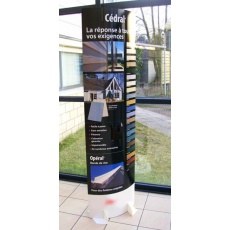 BIKOM Totem en carton elliptique 60x190 cm