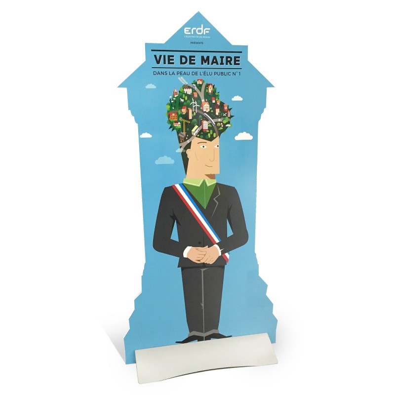 Totem avec pied métallique BIKOM Communication extérieure