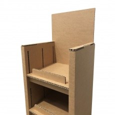 Meuble range-bouteilles vertical en carton