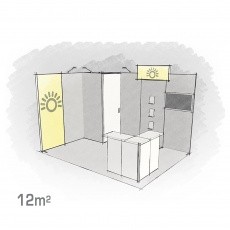Stand modulaire 12m2 Panoramic H-Line