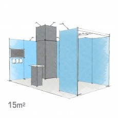 Stand modulaire 15m2 Panoramic H-Line