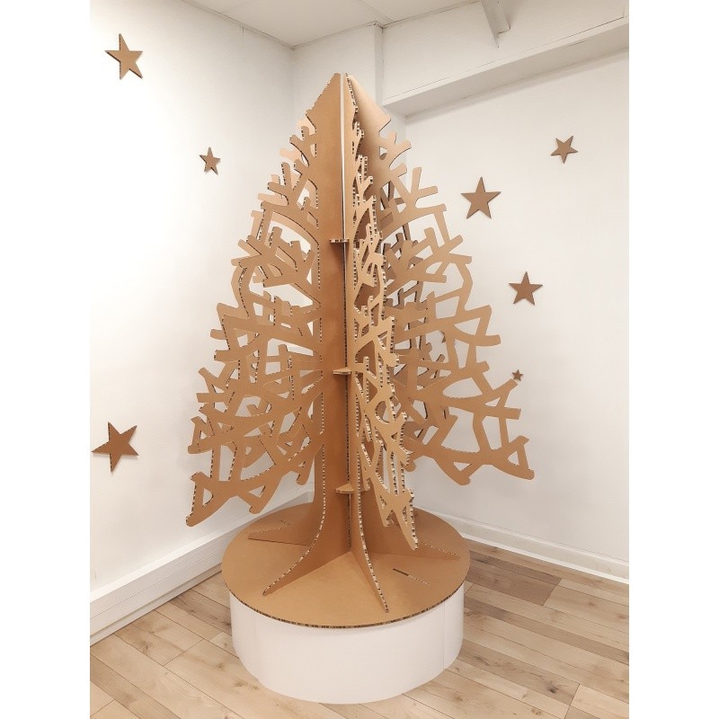 Sapin de Noël en carton à branches BIKOM Arbre en carton