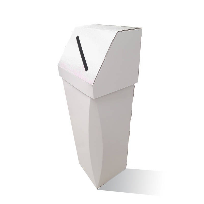 fabricant_plv_Poubelle en carton 65L Personnalisable couvercle amovible