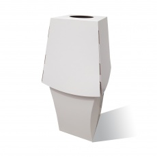 Poubelle Tulipe en carton 60L Personnalisable couvercle amovible BIKOM Poubelle et corbeille en carton