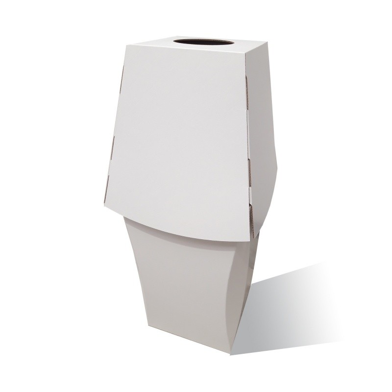 Poubelle Tulipe en carton 60L Personnalisable couvercle amovible BIKOM Poubelle et corbeille en carton