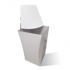 Poubelle Tulipe en carton 60L Personnalisable couvercle amovible