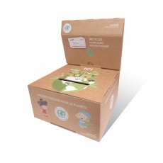 Urne à poster en carton recyclé personnalisable BIKOM Urne en carton blanche ou kraft