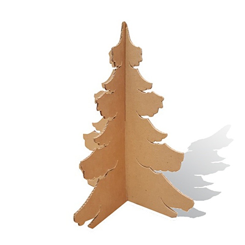 Mini Sapin de Noël en carton modèle Touffu BIKOM Arbre en carton