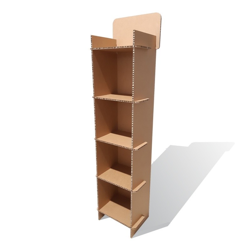 fabricant_plv_Meuble étagères en carton alvéolaire personnalisable