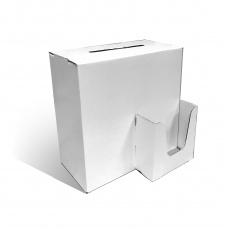 Urne à coupons personnalisable BIKOM Urne en carton blanche ou kraft