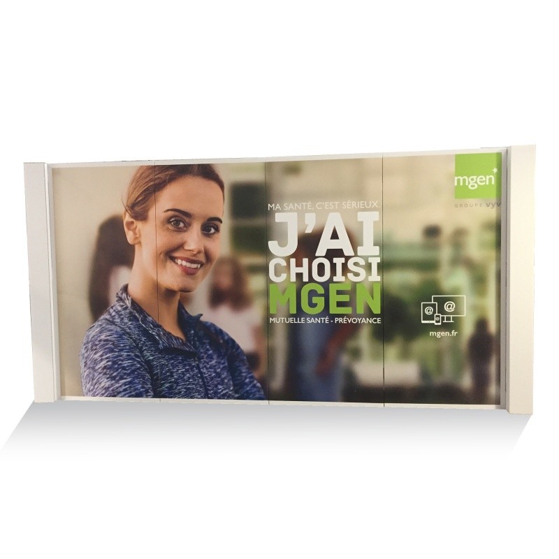 mobilier-en-carton-Mur d’images en carton alvéolaire