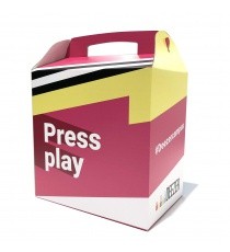 Lunch box en carton rigide BIKOM Porte bouteille et lunch box