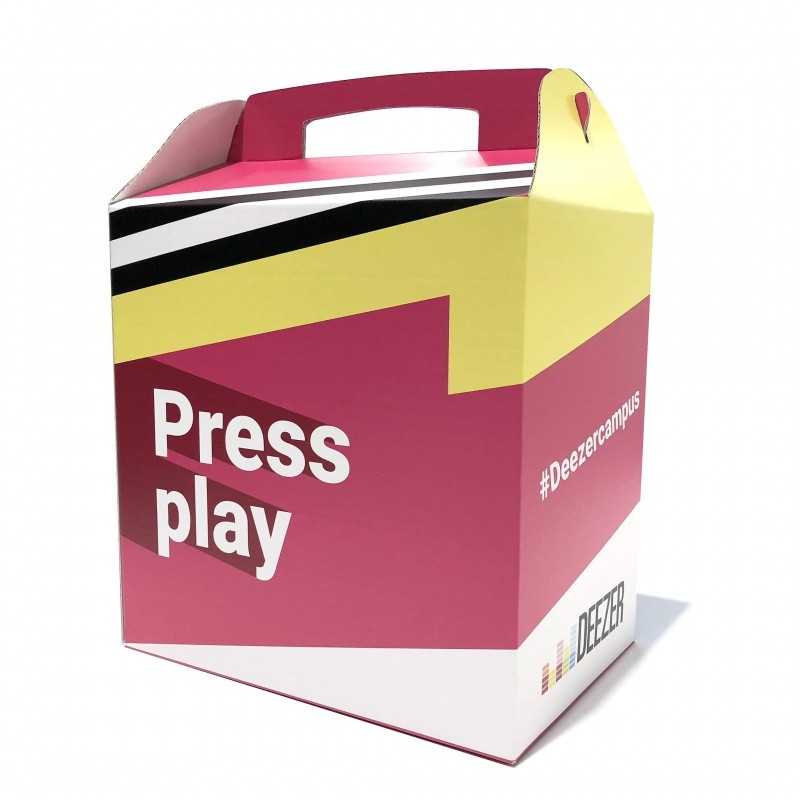 Lunch box en carton rigide BIKOM Porte bouteille et lunch box