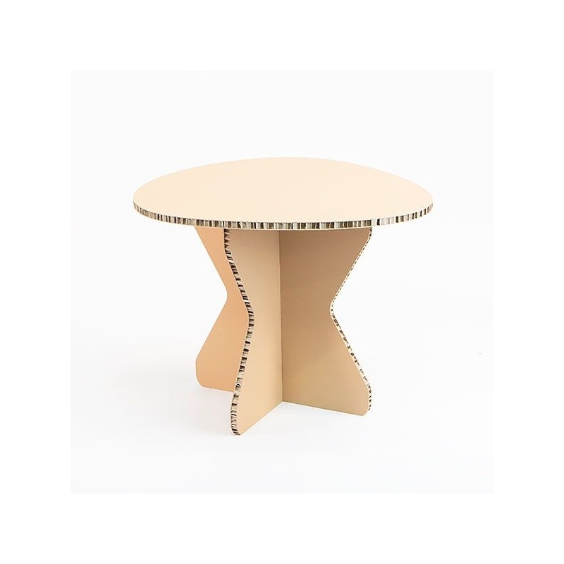 Table basse scandinave en carton BIKOM Mobilier de stand