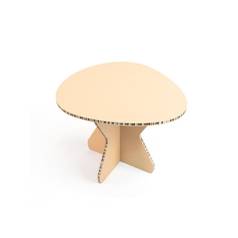 Table basse scandinave en carton BIKOM Mobilier de stand