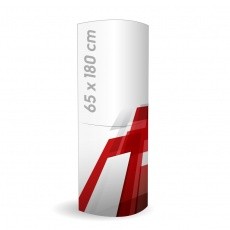 Totem carton 180 x 65 cm BIKOM Totem carton elliptique
