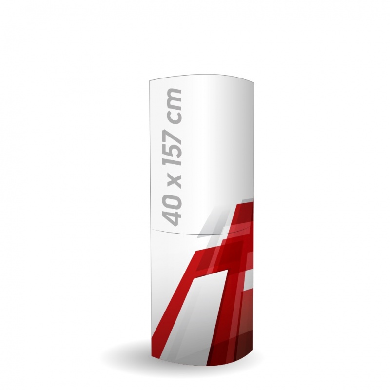 Totem carton 157 x 40 cm Eco BIKOM Totem carton elliptique