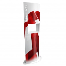 BIKOM Totem pub niche avec étagère