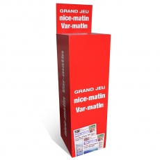 Urne carton imprimée 30 x 30 x 120 cm