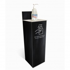 Support Gel Hydroalcoolique original et classe BIKOM Signalétique gestes barrières