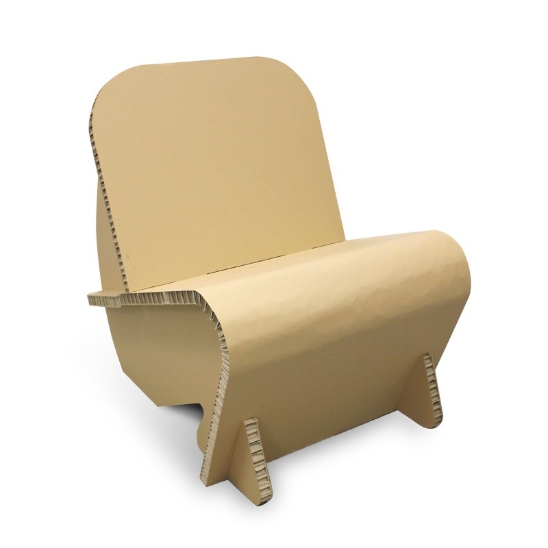 Fauteuil en carton design BIKOM Mobilier de stand