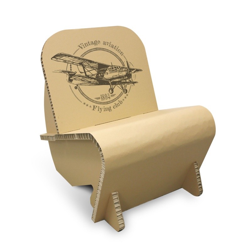 Fauteuil en carton design BIKOM Mobilier de stand