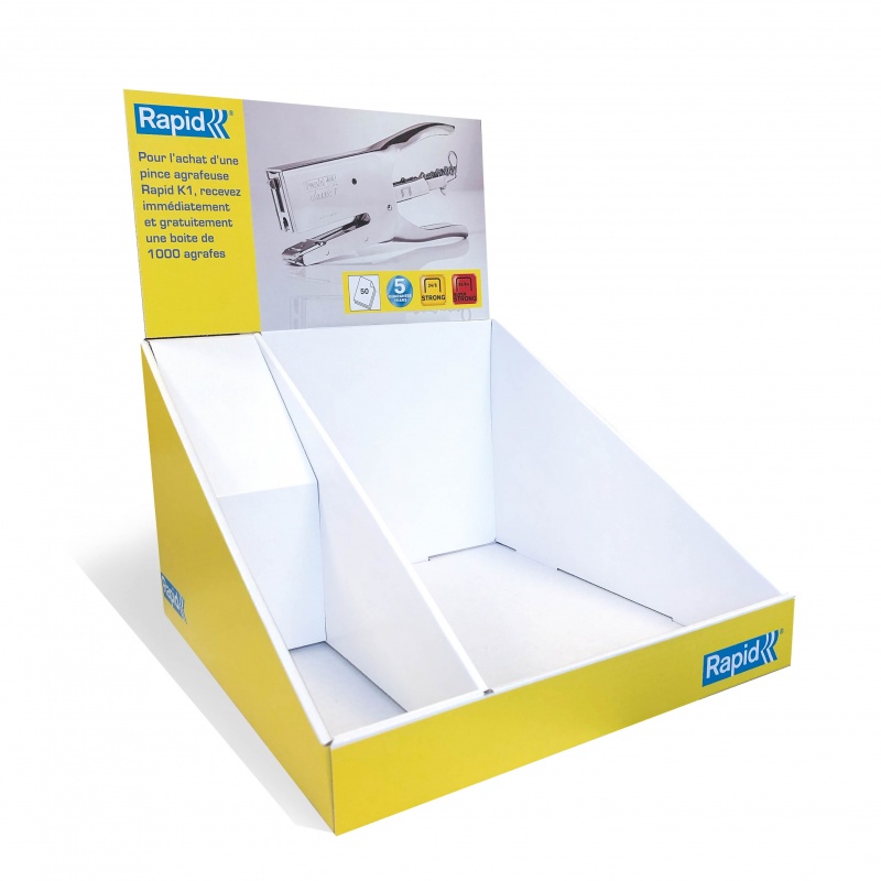 PLV de comptoir sur-mesure BIKOM Présentoirs en carton